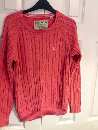 Jack wills pink cable knit - jack,