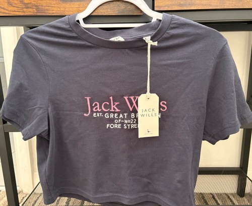 Jack wills navy crop top - jack, size