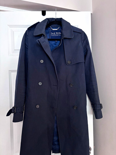 Jack wills navy long - wills, trench