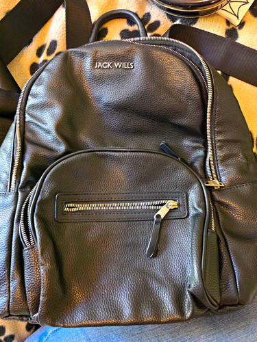 Jack wills black leather - black,