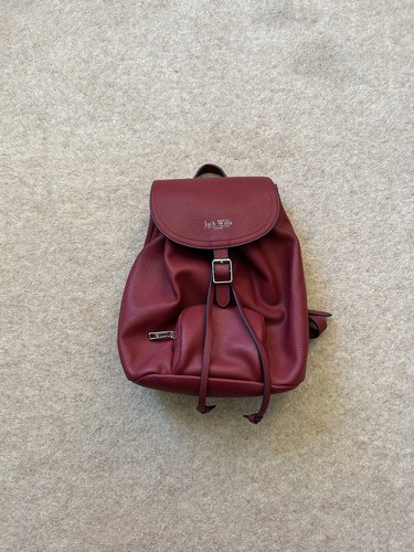 Jack wills dark red rucksack - red,